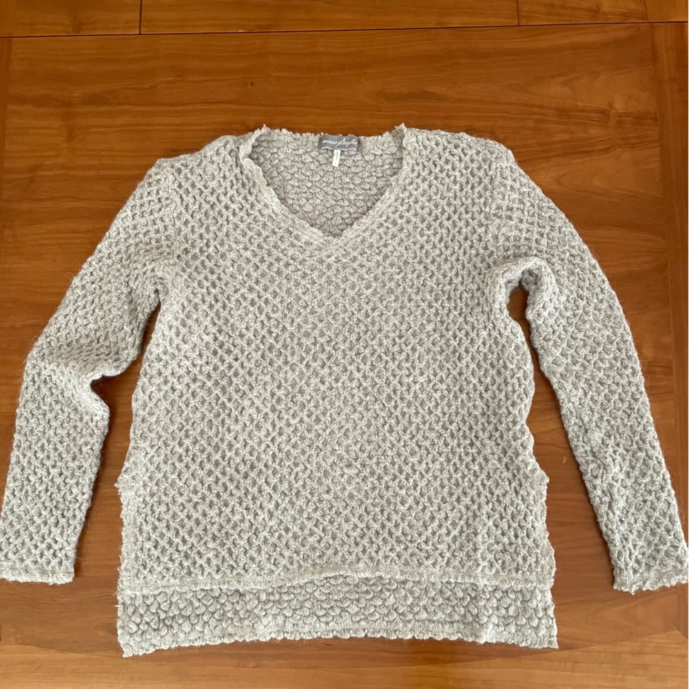 Mohair Blend Pullover Sweater Beige (Women’s Small)